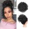Messy Bun Hair Piece for Women,Elastic Drawstring Curly Hair Buns Hair Piece Loose Wave Curly Hair Bun Extension Short Ponytail Extensions Curly Wave Bun Hair Piece for Women Daily Use