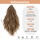 SARLA Short Ponytail Extension Claw Clip in 13 Inch Fluffy Synthetic Curly Wavy Pony Tail Hairpiece for Women Brunette/Ash Blonde