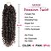 Passion Twist Hair For Kids - 8 Packs 8 Inch Passion Twist Crochet Hair For Black Women, Crochet Pretwisted Curly Hair Passion Twists Synthetic Braiding Hair Extensions(8 Inch 8 Packs, #4)