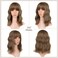 VCKOVCKO Light Brown Curly Bob Wig With Air Bangs Natural Curly Wavy Short Bob Wigs Women's Shoulder Length Wigs Synthetic Cosplay for Girl Colorful Wigs(12",Light Brown)