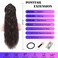Dark Brown Ponytail Extension for Women Wavy Drawstring Ponytail Curly Ponytail Extension for Black Women 26 Inch Long Ponytail Extension Clip in Ponytail Hair Extensions Pony Tails Hair Extensions