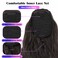 Dark Brown Ponytail Extension for Women Wavy Drawstring Ponytail Curly Ponytail Extension for Black Women 26 Inch Long Ponytail Extension Clip in Ponytail Hair Extensions Pony Tails Hair Extensions