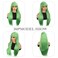Long Straight Green 28 inch Cosplay and Patrick's Day Wig for Women with Bangs Natural Hair Fiber Synthetic Wig, Perfect for Christmas, Parties, and Cosplay