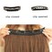 REECHO 24" 1-pack 3/4 Full Head Curly Wave Clips in on Synthetic Hair Extensions HE008 Hair pieces for Women 5 Clips 4.5 Oz Per Piece - Dark Chocolate Brown
