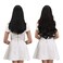 REECHO 24" 1-pack 3/4 Full Head Curly Wave Clips in on Synthetic Hair Extensions HE008 Hair pieces for Women 5 Clips 4.5 Oz Per Piece - Dark Chocolate Brown