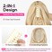 REECHO Ponytail Extension, 24" Claw Clip in Long Curly Wavy Ponytail Hair Extension Jaw Clip on Pony Tails Hairpiece for Women - Light Brown with Highlights