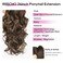 REECHO Ponytail Extension, 24" Claw Clip in Ponytail Extensions Long Curly Wavy Ponytail Hair Extension Jaw Clip on Pony Tails Hairpiece for Women - Chocolate Brown with Highlights