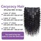 Clip In Extension Deep Wave Full Head for Black Women Brazilian Remy Human Hair Natural Color 8Pcs with18clips 120g/Sett (24 inch)