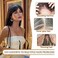 Hair Toppers for Women Real Human Hair, Bangs Hair Clip 360&deg; 3D Cover Wispy Fake Clip in Bangs Hair Extensions, Hair Topper Hair Pieces for Women (Mocha Brown)