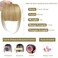 Clip in Bangs 100% Real Human Hair Pieces Hair Clip on bangs for women Faux Bangs Clip in Hair Extensions with Hair Roller for Daily Wear(5.5 * 6 Inch, Blonde)