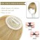 Clip in Bangs 100% Real Human Hair Pieces Hair Clip on bangs for women Faux Bangs Clip in Hair Extensions with Hair Roller for Daily Wear(5.5 * 6 Inch, Blonde)