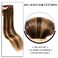 Winsky Hair Extensions Real Human Hair - One Piece Brown Balayage Remy Hair Extensions Clip on 90gram for Women (20inch, #4T27P4)