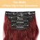 4PCS Clip in Hair Extensions 20Inch Long Wavy Hair Extensions Clip ins Synthetic Thick Hair Piece for Women (Red)