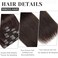 Clip in Hair Extensions Real Human Hair 170g Premium Dark Brown Remy Human Hair Clip in Extensions Straight, Rimoss Soft 7pcs Hair Extensions Real Human Hair Clip ins for Women (#2 22 Inch)