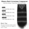 Clip in Hair Extensions Real Human Hair 140g Hair Extensions Real Human Hair Clip ins Natural Black 7pcs Straight, Rimoss Premium Soft Remy Human Hair Clip in Extensions for Women (#1B 16 Inch)