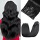 Clip in Hair Extensions Real Human Hair 140g Hair Extensions Real Human Hair Clip ins Natural Black 7pcs Straight, Rimoss Premium Soft Remy Human Hair Clip in Extensions for Women (#1B 16 Inch)
