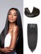 LUVME HAIR Seamless Yaki Straight Clip in Human Hair Extensions Fullness with 1 Pack, Natural Black 18 Inch 135g 9pcs, Clip in Hair Extensions Yaki Straight Thick Natural Invisible Hair Extensions
