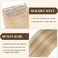 S-noilite Hair Extensions for Short Hair Clip in Human Hair 1PCS 2 Clips Balayage Clip in Hairpieces Remy Hair For Women with Thinning Hair Add Hair Volume 12g 8Inch-Ash Blonde/Bleach Blonde