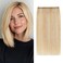 S-noilite Hair Extensions for Short Hair Clip in Human Hair 1PCS 2 Clips Balayage Clip in Hairpieces Remy Hair For Women with Thinning Hair Add Hair Volume 12g 8Inch-Ash Blonde/Bleach Blonde