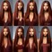 Reddish Brown Human Hair Bundles Color 33 Copper Red Brown Straight Bundles Brazilian Human Hair Double Weft Remy Hair Extensions Wet and Wavy Bundles Silky and Soft for Black Women 14 16 18 Inch