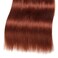 Reddish Brown Straight Bundles Human Hair Auburn Bundles Human Hair Color 33 Copper Red 3 Bundles Double Weft Remy Hair Extensions Wet and Wavy Bundles Silky and Soft 14 16 18 inch