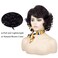 XIUFAXIRUSI XIUFAXIRUSIShort Dark Brown Curly Wigs for Women Wavy Full Hair Wig Natural Looking Synthetic Wig for Halloween Cosplay Daily Use