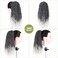 Drawstring Ponytail Extensions - Kinky Curly 16 Inch Ponytail Extension Curly Drawstring Ponytail For Black Women Dark Brown Ombre Gray Curly Wavy Natural Ponytail Extensions Synthetic
