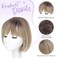 UDU Hair Topper Hair toppers for Women Toppers Hair Pieces for Women Short Bob Hair Toppers with Bangs Side Part Hair Toppers for Women with Thinning Hair Synthetic Wig Toppers for Thinning Hair