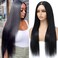 V Part Wigs Human Hair Straight Minimal/No Leave Out Upgrade U Part Wig for Black Women 200% Density Clip in Half Wig No Lace No Glue No Sew Natural Black 22 Inch