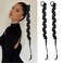 yueton 2PCS Braided Ponytail Hair Extensions Y2K Long Ponytail Extensions Braids Cool Fake Hairpieces Synthetic Hairpieces for Women