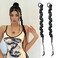 yueton 2PCS Braided Ponytail Hair Extensions Y2K Long Ponytail Extensions Braids Cool Fake Hairpieces Synthetic Hairpieces for Women