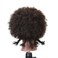 Afro Mannequin Head with 100% Human Hair Curly Hair Hairdresser Hair Styling Manikin Head Cosmetology Doll Head for Display practice Braiding Styling with Clamp Stand