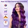 16 Pcs Colored Hair Extensions Curly Wavy Clip in Synthetic Hairpiece Streak for Girls Women Kid, Multi-colors Party Highlights Cosplay Festival Gift(Purple)