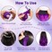 16 Pcs Colored Hair Extensions Curly Wavy Clip in Synthetic Hairpiece Streak for Girls Women Kid, Multi-colors Party Highlights Cosplay Festival Gift(Purple)