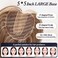 starluck 5x5 inch Lage Silk Base 14 Inch Real Human Hair Toppers for Women,60 Gram High volume, 100% Real Human Hair Toppers for Women with thinning hair hair loss（Brown Mixed Blonde, no Bangs