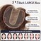 starluck 5x5 inch Lage Silk Base 14 Inch Real Human Hair Toppers,60 Gram, 100% Real Human Hair Toppers for Women with thinning hair hair loss（Blonde Mixed Brown with Dark Brown Roots, no Bangs