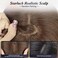 starluck 5x5 inch Lage Silk Base 14 Inch Real Human Hair Toppers for Women,60 Gram High volume, 100% Real Human Hair Toppers for Women with thinning hair hair loss（Brown, no Bangs