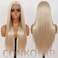 Blonde Long Straight Hair Wigs for Women Synthetic None Lace front Wig Mixed 613 Blonde Long Hair Wig Middle Part Natural Hairline Heat Resistant Fibers for Daily Use 24inch