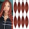 WOME Pre Stretched Braiding Hair #350 Red Premium Ginger Braiding Hair Extensions, 26 Inch 8 Packs Professional Itch Free Hot Water Setting Perm Yaki Texture