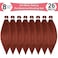 WOME Pre Stretched Braiding Hair #350 Red Premium Ginger Braiding Hair Extensions, 26 Inch 8 Packs Professional Itch Free Hot Water Setting Perm Yaki Texture