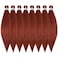 WOME Pre Stretched Braiding Hair #350 Red Premium Ginger Braiding Hair Extensions, 26 Inch 8 Packs Professional Itch Free Hot Water Setting Perm Yaki Texture