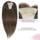 Ms Taj 5x5.5inch Skin Scalp Hair Toppers for Women Real Human Hair 16inch Hair Topper No Bangs Hair Pieces Wiglets Human Hair Toppers for Women Light Brown Clip in Topper