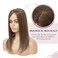 Ms Taj 5x5.5inch Skin Scalp Hair Toppers for Women Real Human Hair 16inch Hair Topper No Bangs Hair Pieces Wiglets Human Hair Toppers for Women Light Brown Clip in Topper