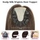 Ms Taj 5x5.5inch Skin Scalp Hair Toppers for Women Real Human Hair 16inch Hair Topper No Bangs Hair Pieces Wiglets Human Hair Toppers for Women Light Brown Clip in Topper