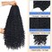 YEBO Goddess Box Braids Boho Braids Crochet Hair For Black Women Pre Looped, Knotless Boho Crochet Braids With Curly Ends, Bohemian Crochet Hair Box Braids(24 Inch (Pack of 8), 1B)