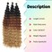 Deep Wave Crochet Hair 22 Inch Ocean Wave Crochet Hair Curly Hair for Black Women 3packs Boho Hair for Braiding Wet and Wavy Curly Braiding Hair Extensions (22 Inch, 1B/30/27)
