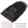 Curly Clip in Hair Extensions Real Human Hair 3B 3C Curly Hair Clip in Extensions for Women 10pcs 120g Jerry Curly Clip ins Brazilian Human Hair Curly Clip in Extensions (12 Inch)