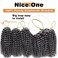 PHOCAS 3 Packs Gray Curly Crochet Hair for Women Deep Wave Crochet Hair Water Wave Crochet Braiding Hair Extensions(24Roots/Pack) 8Inch