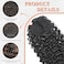 Ponytail Extension,Curly Drawstring Ponytail Extension for Black Women Natural Black Curly Clip in Hair Extensions 14 Inch Synthetic Hairpiece for Daily Party