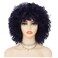 Afro Purple Curly Wig for Black Women Short Kinky Mixed Black Fluffy Wig Synthetic Heat Resistant Hair for Halloween Daily Use